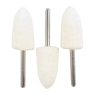 MANDREL MOUNTED FELT BOB TAPERED CONE 1”X1/2” 3 PACK