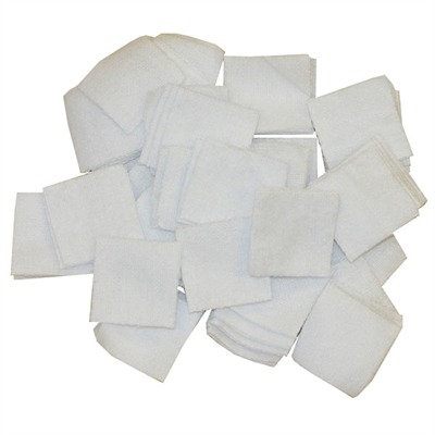 SQUARE COTTON PATCHES, .875”, .17 CALIBER, 1000 PACK