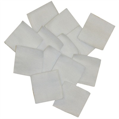 SQUARE COTTON PATCHES, 1.375”, .22-.270 CALIBER, 1000 PACK