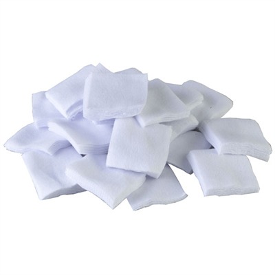 SQUARE COTTON PATCHES, 1.75”, 7MM/9MM, 1000 PACK