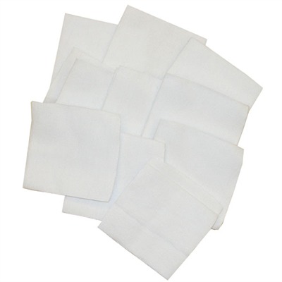 SQUARE COTTON PATCHES, 3”, 16/12 GAUGE, 1000 PACK