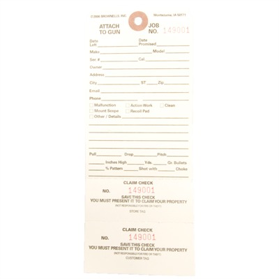DOUBLE-STUB CLAIM CHECKS, 500 PACK