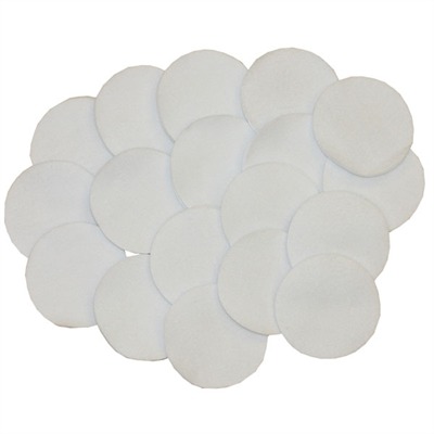 ROUND COTTON FLANNEL PATCHES, 2.25” .35 CAL/20 GA, 1000 PACK