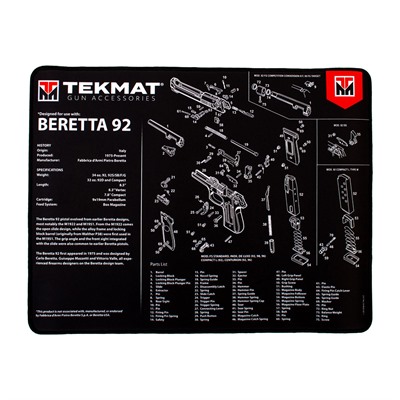 TEKMAT ULTRA 20 BERETTA 92 GUN CLEANING MAT BLACK
