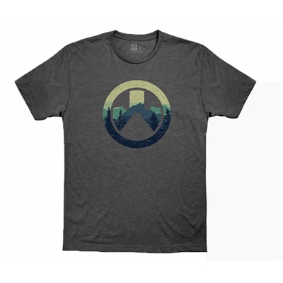 CASCADE ICON LOGO T-SHIRT CHARCOAL HEATHER SMALL