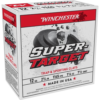 SUPER TARGET 12 GAUGE 2-3/4” 1-1/8 OZ #7.5 SHOT 100/BOX