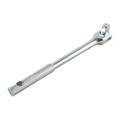 FLEX-HEAD DRIVE HANDLE, 10-1/2”L, 1/2” SQUARE DRIVE, CHROME