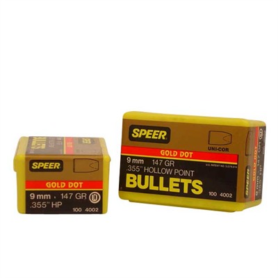 SPEER BULLET 9MM .355 147GR GDHP GOLDDOT HP
