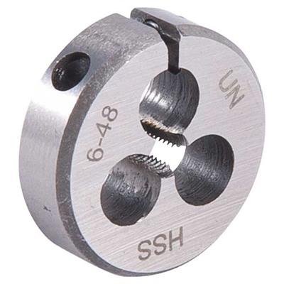 ROUND WIRE GAUGE CARBON DIE 13/16â DIAMETER 6-48 THREAD