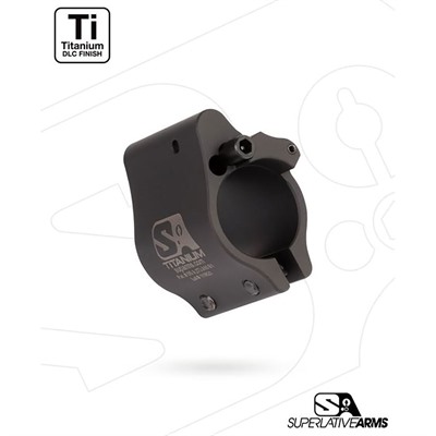 AR-15 CLAMP ON TITANIUM ADJUSTABLE GAS BLOCK .875” BLACK