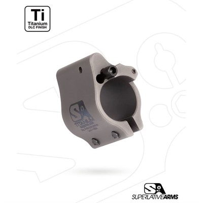 AR-15 CLAMP ON TITANIUM ADJUSTABLE GAS BLOCK .875” GRAY