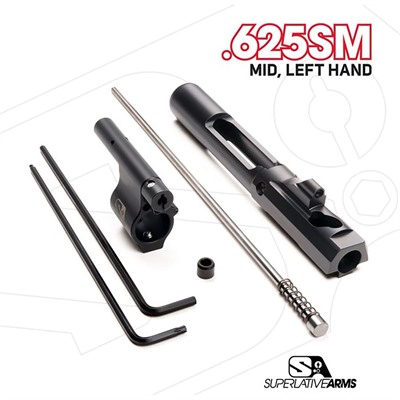 AR-15 ADJ PISTON SYSTEM W/SOLID .625” GAS BLOCK MIDLENGTH LH