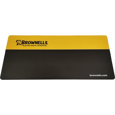 NON-SLIP BENCHMAT DESKPAD 35.43âX17.7â DARK BROWN & YELLOW
