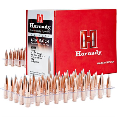 A-TIPÂ® MATCH 6MM (0.243”) 110GR ALUMINUM TIP-BT 500/BOX