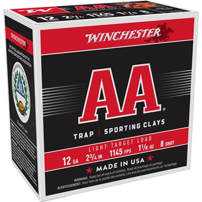 AA 12 GAUGE 2-3/4” 1-1/8OZ #8 SHOT 25/BOX