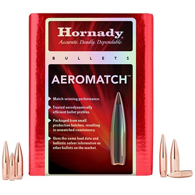 AEROMATCH 22 CALIBER (0.224”) 77GR HOLLOW POINT BT 500/BOX