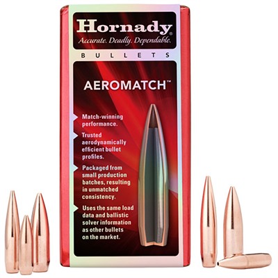 AEROMATCH 6.5MM/264 (0.264”) 140GR HOLLOW POINT BT 100/BOX