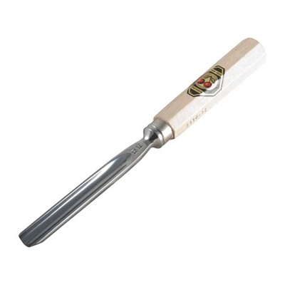 GOUGE, STRAIGHT WITH WOOD HANDLE, 12MM