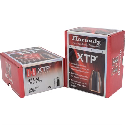 XTPÂ® 45 CALIBER (0.452”) 250GR JACKETED HOLLOW POINT 100/BOX