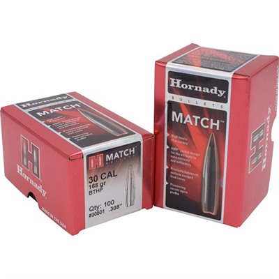 MATCHâ¢ 30 CALIBER (0.308”) 168GR BTHP 100/BOX