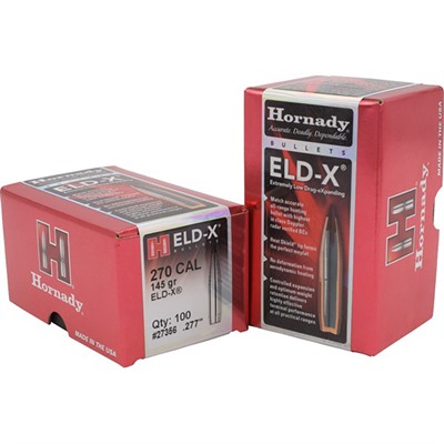 ELD-X .270 CAL (0.277”) 145GR POLYMER TIP BOAT TAIL 100/BOX