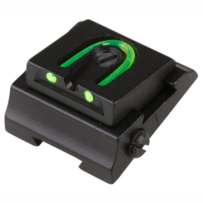 RIFLE ADJUSTABLE FIBER OPTIC 3/16” WGOS REAR SIGHT GREEN
