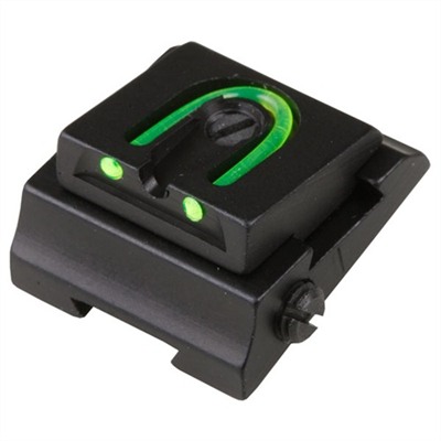 RIFLE ADJUSTABLE FIBER OPTIC 1/4” WGOS REAR SIGHT GREEN