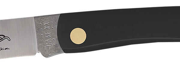 Case 00092 Sod Buster 3.70″ Folding Skinner Plain Etched As-Ground Tru-Sharp SS Blade/Smooth Black Synthetic Handle