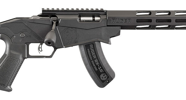 Ruger 8404 Precision Rimfire  22 WMR 15+1 18″ Threaded Barrel, Hard Coat Anodized Finish, 15″ Free-Float Handguards w/M-Lok Slots, Synthetic Adjustable Quick-Fit Precision Rimfire Stock, Black Polymer