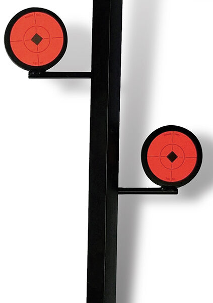 Birchwood Casey 47424 World of Targets Dueling Tree Rimfire Pistol/Rifle Black/Orange Steel Circle Standing