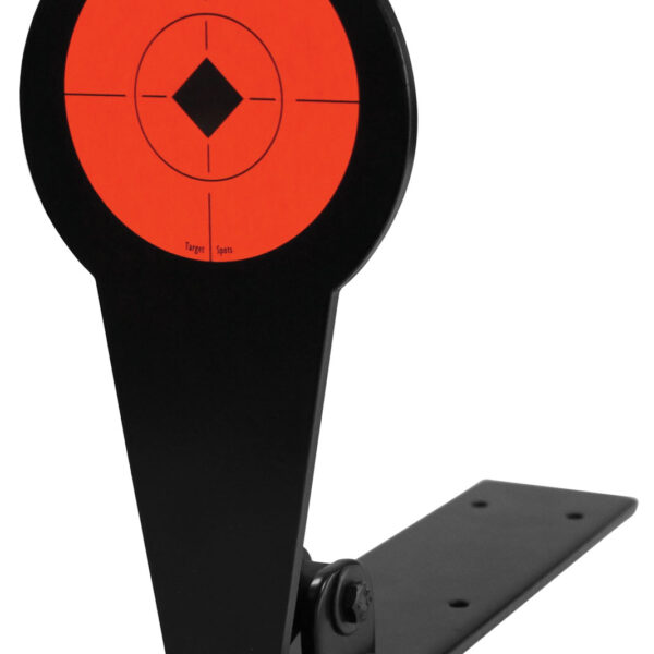 Birchwood Casey 47524 World of Targets Popper 4″ Rimfire Pistol/Rifle Black/Orange Steel Diamond Standing Includes Ground Stakes
