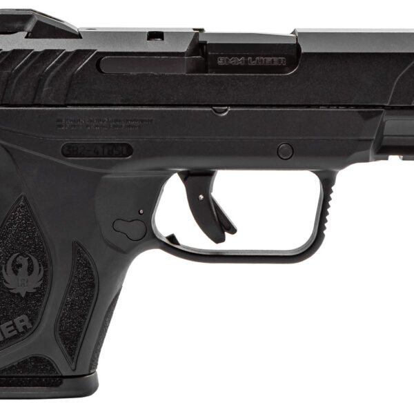 Ruger 3818 Security-9 Compact 9mm Luger  3.42″ Barrel 10+1,Black Polymer Frame With Picatinny Acc. Rail, Black Oxide Steel Slide, Manual Safety