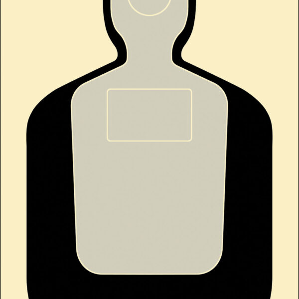 Action Target TQ19100 Qualification Standard Silhouette Paper Hanging 24″ x 45″ Black/Gray/White 100 Per Box