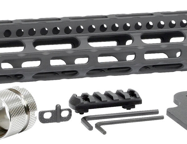 Midwest Industries MIULW15 Ultralight AR-15 Black Hardcoat Anodized Aluminum/Polymer 15″ Picatinny/M-LOK