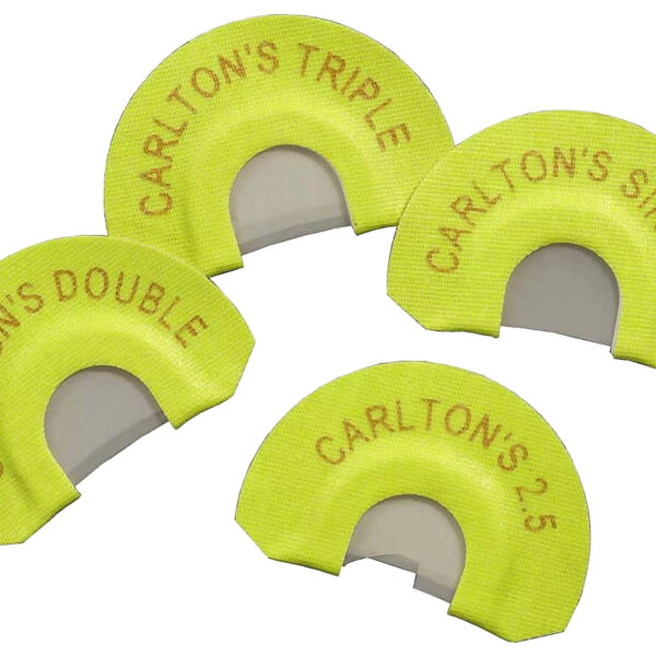 Wayne Carlton’s Calls 70314 Essential Elk Diaphragm Call Single/Double/Triple/2.5 Reed Attracts Elk Yellow 4 Per Pkg