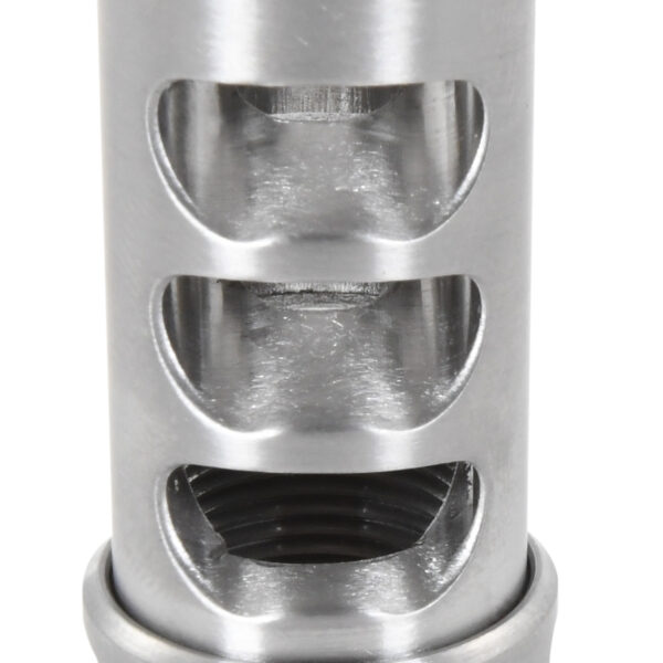 American Precision Arms G2M1230S Gen 2 Micro Bastard Self Timing Brake Stainless Steel with 1/2″-28 tpi Threads, 1.86″ OAL & .750″ Diameter for 30 Cal AR-Platform & Hunting Rifles