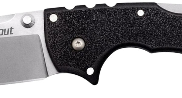 Cold Steel CS62RQ 4-Max Scout 4″ Folding Plain Stone Washed Japanese AUS-10A SS Blade/ Black Griv-Ex Handle Includes Pocket Clip