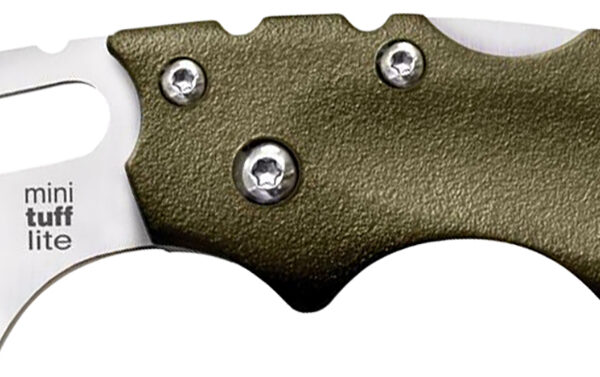 Cold Steel CS20MTGD Tuff Lite Mini 2″ Folding Sheepsfoot Plain 4034 Stainless Steel Blade/OD Green Griv-Ex Handle Includes Pocket Clip
