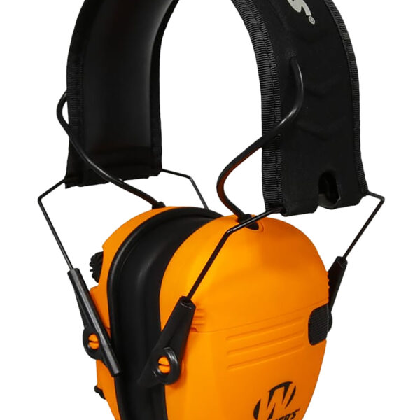 Walker’s GWPRSEMBLZ Razor Slim Electronic Muff 23 dB Over the Head Blaze Orange/Black Polymer