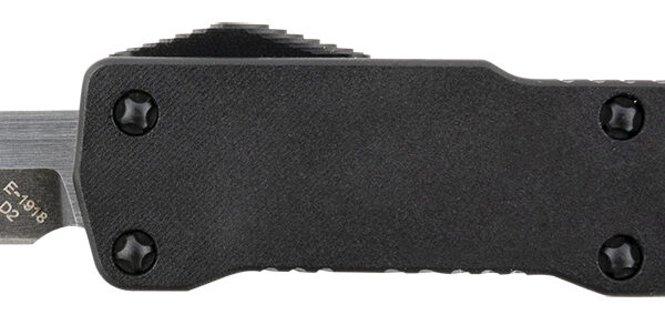 Templar Knife CABR221 Premium LW  Micro 1.85″ OTF Tanto Plain Black Oxide Stonewashed D2 Steel Blade, 3.50″ Black Aluminum Handle, California Legal