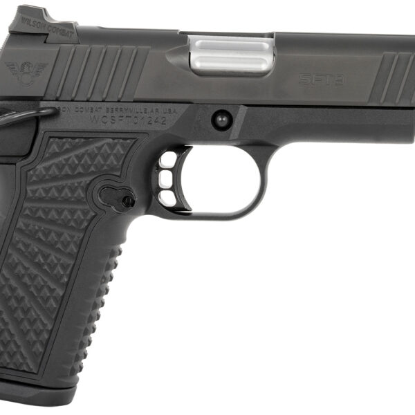 Wilson Combat SFT9CM42A SFT9  9mm Luger 15+1 (2) 4.25″ Stainless, Black, Beavertail Frame, Integrated Grips, Fiber Optic Sights, Ambi Safety