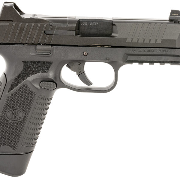 FN 66101383 545 Tactical 45 ACP 15+1/18+1 4.71″ Black Target Crown/Threaded Steel Barrel, Black PVD Optic Cut/Serrated Steel Slide & Polymer Frame w/Picatinny Rail, Ambidextrous