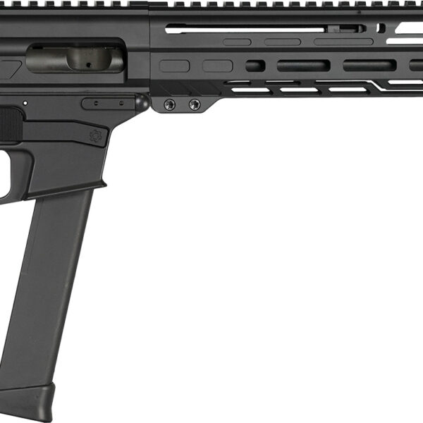 CMMG 99A806DAB Dissent MKGS 9mm Luger 33+1 10.50″, Black, Picatinny Brace Adapter, 5.50″ M-LOK Handguard, Left Side Charging Handle, Zeroed Linear Comp, Zeroed Drop-In Single Stage Trigger