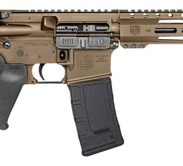 Diamondback DB1915B061 DB15  300 Blackout 28+1 10″, FDE, Carbon Lower, 9″ M-LOK Handguard, Black Padded Buffer Tube/Magpul Grip