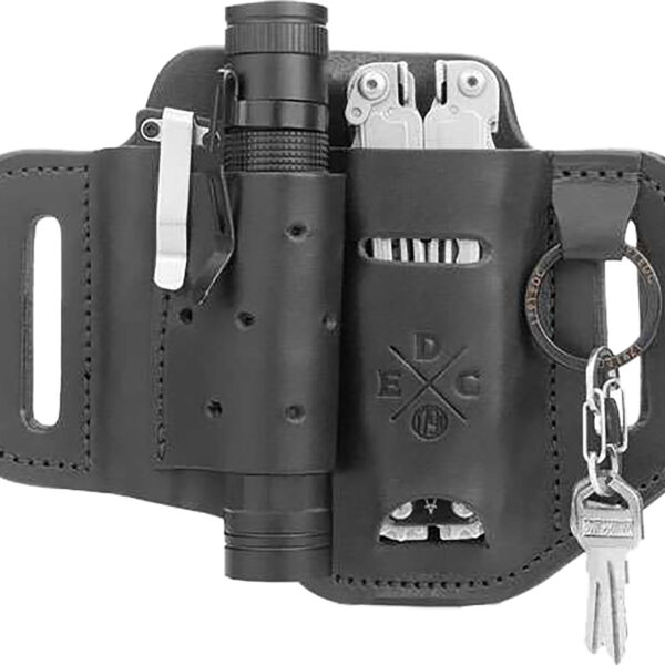 1791 Gunleather STESLFBLKA EDC Standard Easy Slide OWB Black Leather Belt Slide Ambidextrous