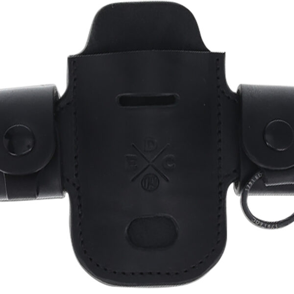 1791 Gunleather HDASSLBLKA EDC Heavy Duty Solo Action Snap OWB Black Leather Belt Loop Ambidextrous