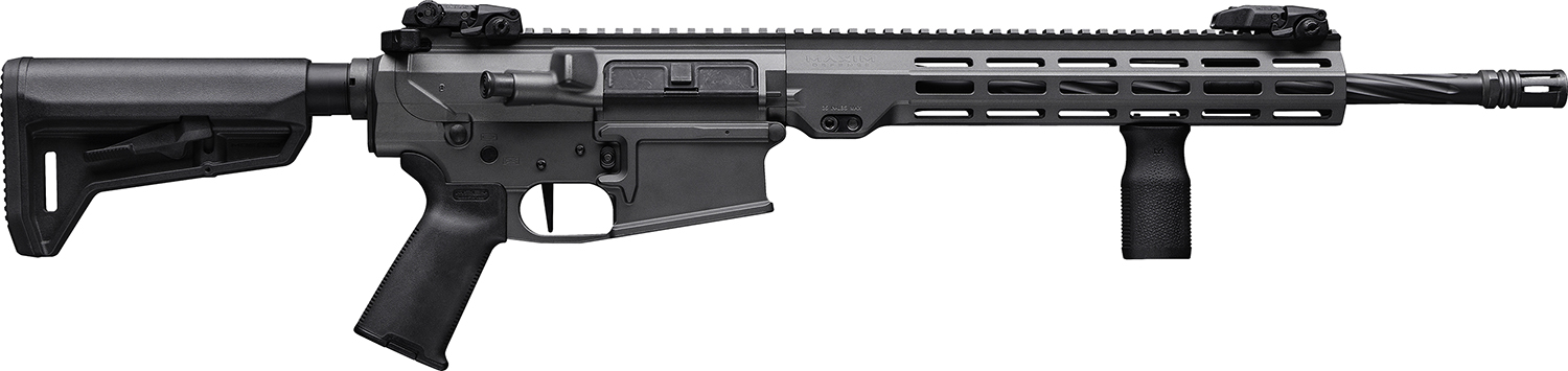 Maxim Defense MXM49682 MD10 L 308 Win 20+1 16" Fluted Barrel, Sniper Gray Cerakote Finish, M-LOK Handguard, Black Magpul Furniture, SL-K Stock, MVG Grip, MBUS Sights, Blackout Defense Flat Trigger