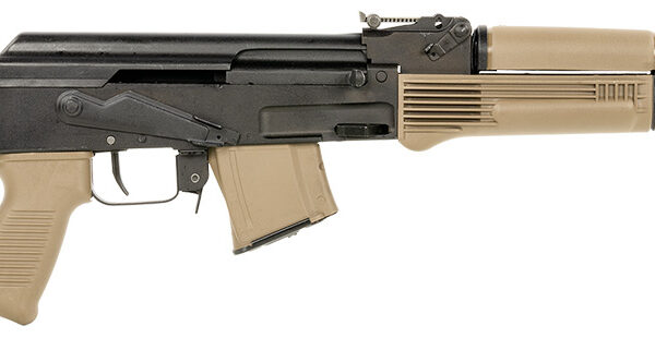 Arsenal SAM7SF-84EFDEM SAM7SF 84E 7.62x39mm 16.33″ 10+1, Black Rec, Folding Stock, FDE Polymer Grip/Handguard, Muzzle Brake, Ambi Safety, Adj. Sights, Enhanced FCG