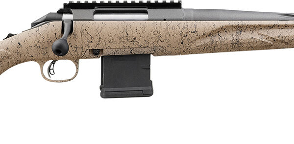 Ruger 46919 American II Ranch 5.56 NATO 10+1 16.10″ Cobalt Cerakote Spiral Fluted Threaded Barrel & Alloy Steel Receiver w/Picatinny Rail, Flat Dark Earth Splatter Adj LOP Synthetic Stock