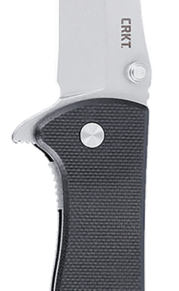 CRKT 6450D2 Drifter  EDC 2.88″ Folding Drop Point Plain Stonewashed D2 Steel Blade, Black Textured G10 Handle